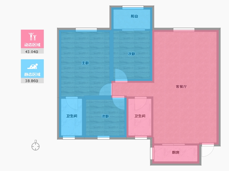 广东省-深圳市-雅涛花园-72.92-户型库-动静分区