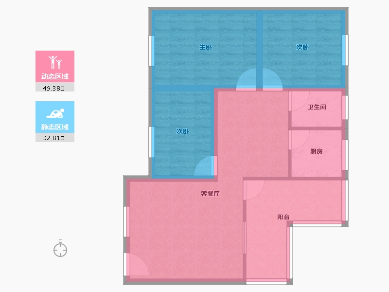 广东省-深圳市-碧海花园(安乐三街）-73.19-户型库-动静分区