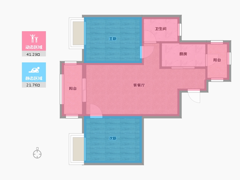 广东省-深圳市-华侨城四海云亭-55.48-户型库-动静分区