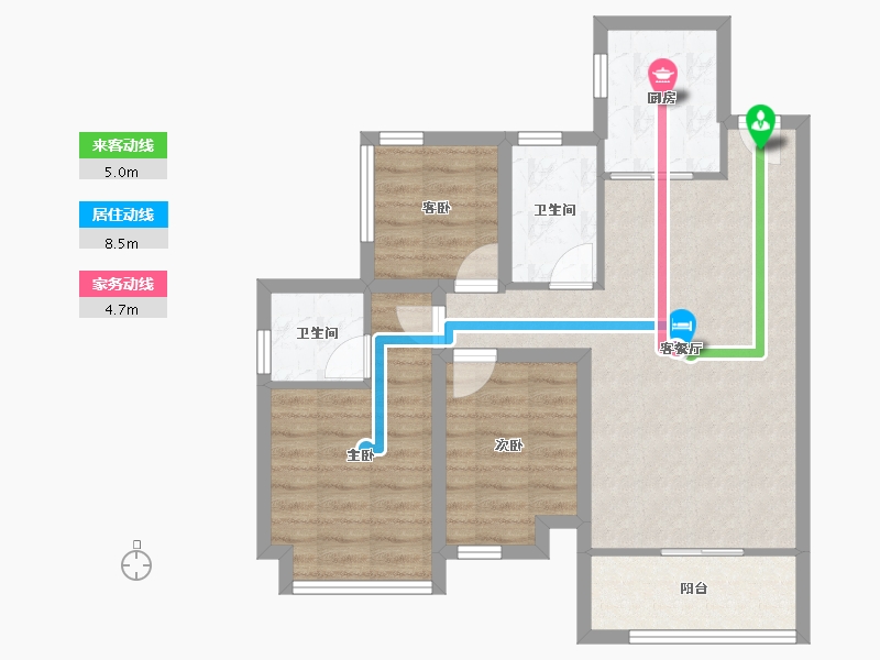 广东省-深圳市-华侨城四海云亭-72.72-户型库-动静线