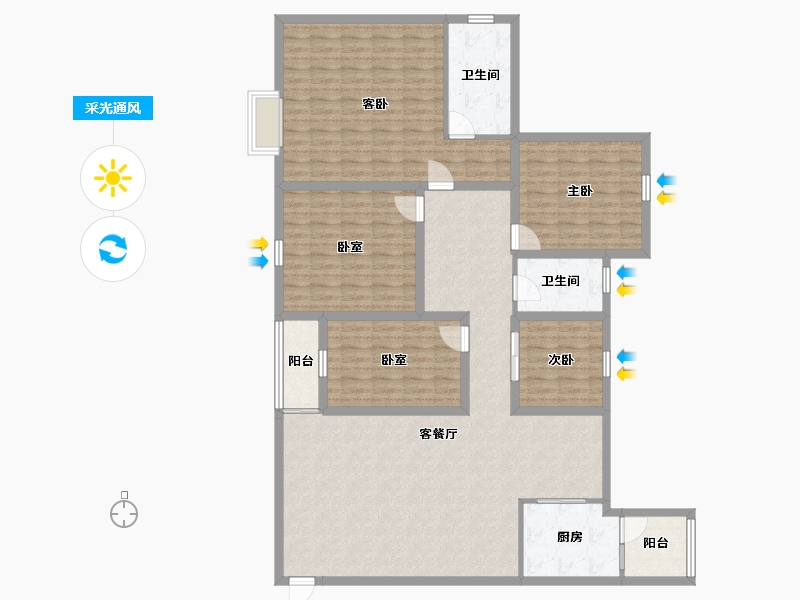 广东省-深圳市-中粮鸿云-154.92-户型库-采光通风