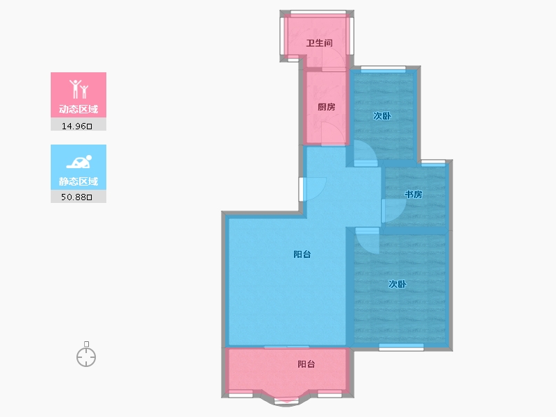 广东省-深圳市-双龙花园-58.00-户型库-动静分区