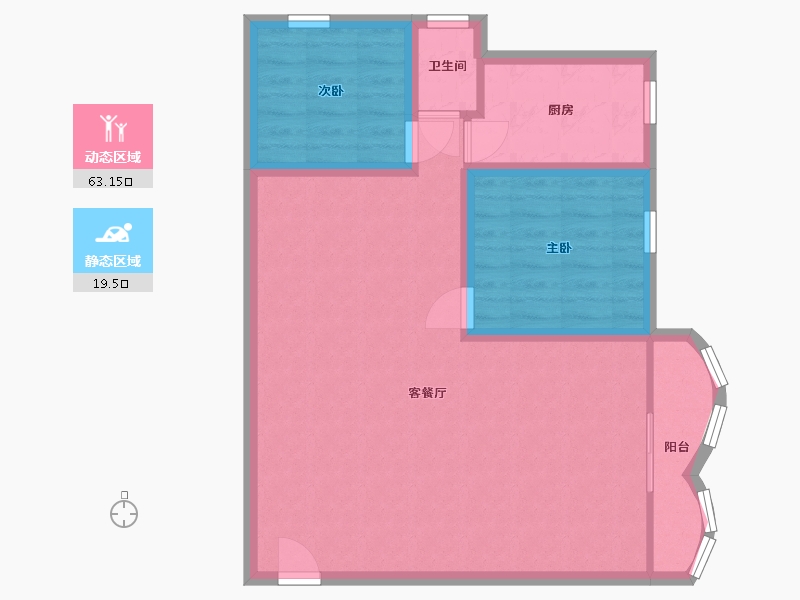 广东省-深圳市-新鹏苑-74.85-户型库-动静分区