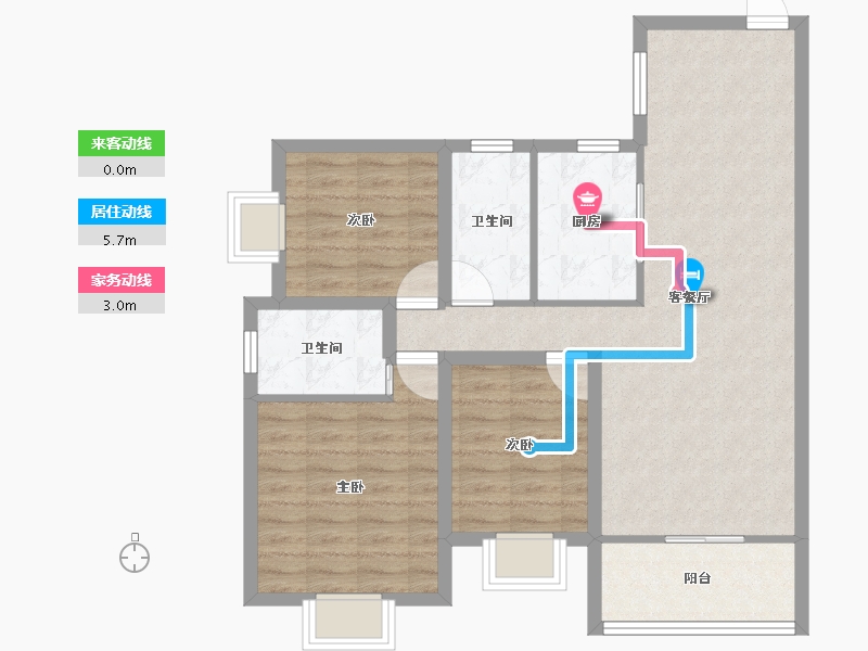 广东省-深圳市-名居绿海名居-83.60-户型库-动静线