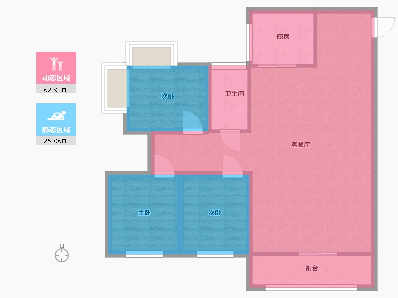 广东省-深圳市-富通蟠龙居-79.03-户型库-动静分区