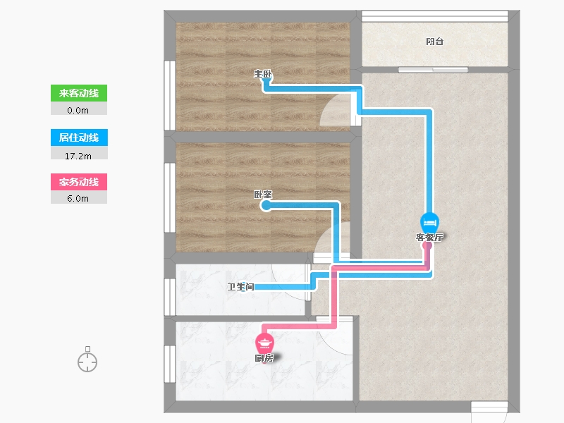 广东省-深圳市-新鹏苑-55.13-户型库-动静线