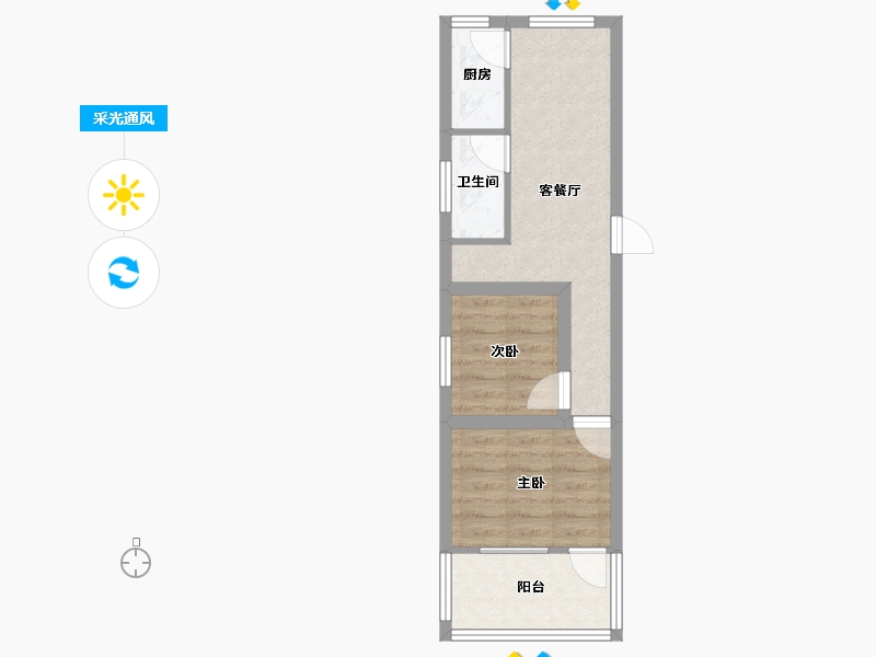 广东省-深圳市-双龙花园-40.07-户型库-采光通风