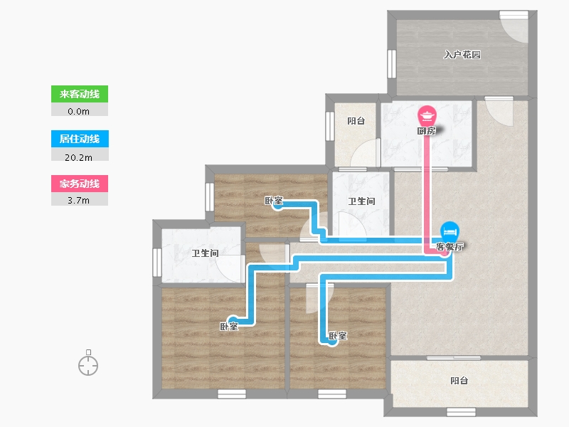 广东省-深圳市-棕榈堡花园-76.29-户型库-动静线