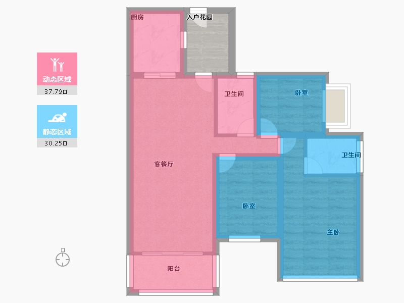 广东省-深圳市-宏发君域-63.19-户型库-动静分区