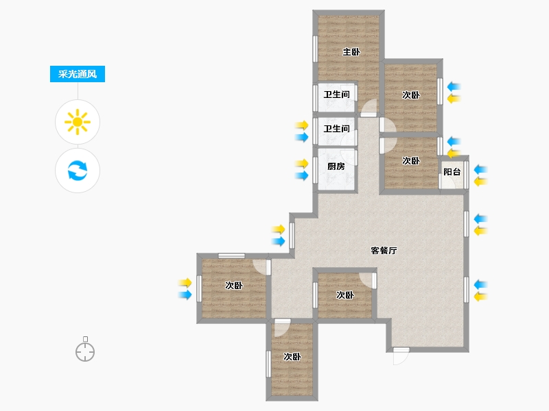 广东省-深圳市-圣源华庭-116.01-户型库-采光通风