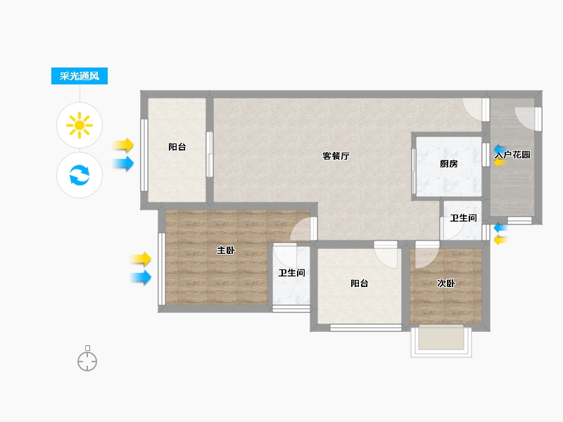 广东省-深圳市-裕盛华庭-78.24-户型库-采光通风