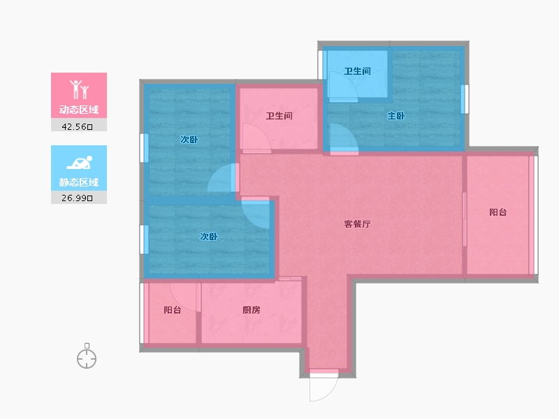 广东省-深圳市-中海怡瑞山居-60.50-户型库-动静分区