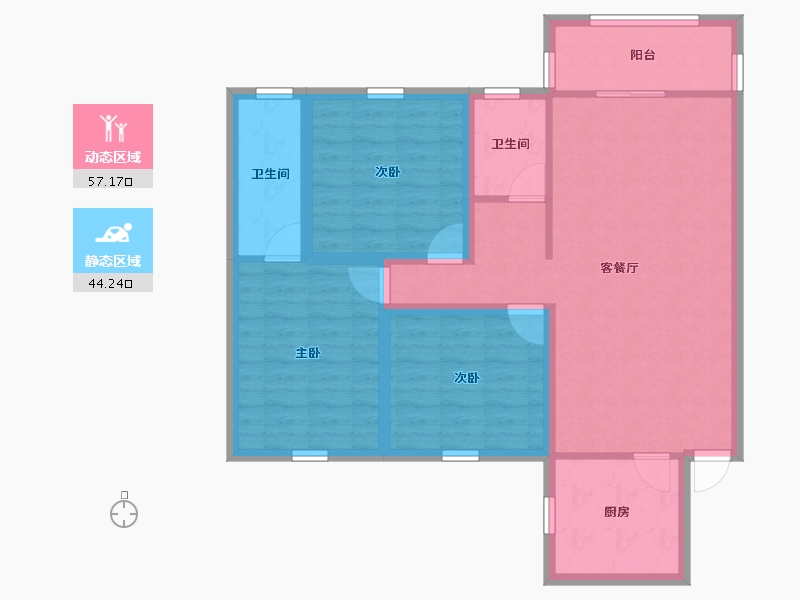 广东省-深圳市-富通苑-90.54-户型库-动静分区