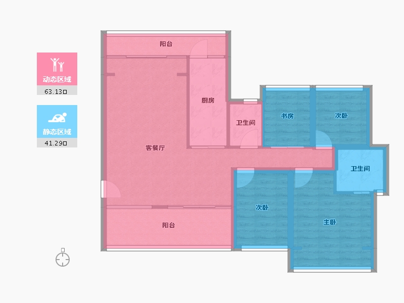 广东省-深圳市-西城丰和家园-93.47-户型库-动静分区