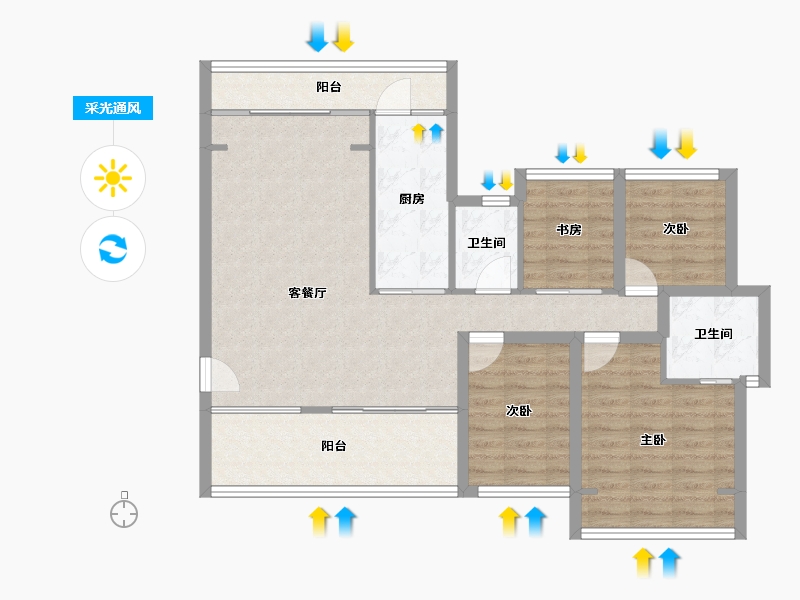 广东省-深圳市-西城丰和家园-93.47-户型库-采光通风