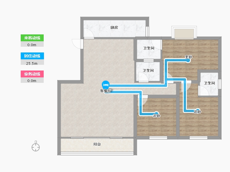 广东省-深圳市-新龙岗花园-97.32-户型库-动静线