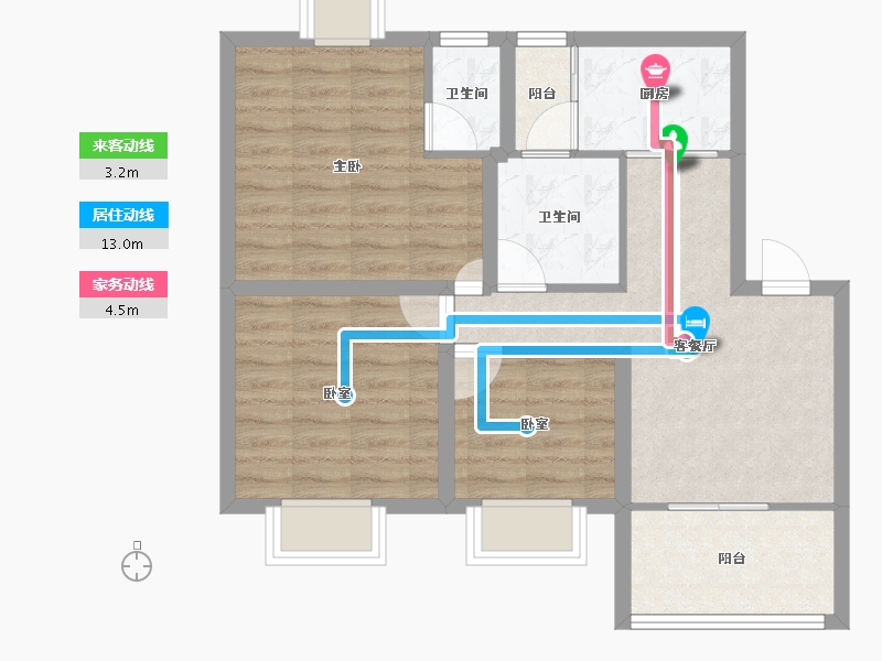 广东省-深圳市-富通蟠龙居-68.51-户型库-动静线