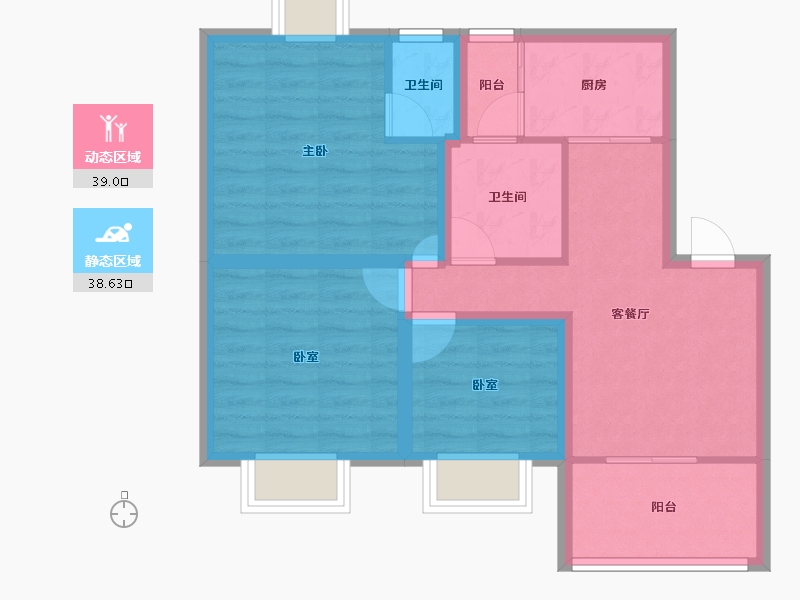 广东省-深圳市-富通蟠龙居-68.51-户型库-动静分区