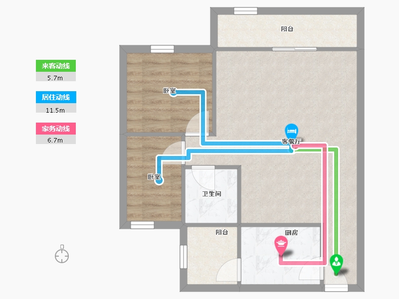 广东省-深圳市-豪业华庭-61.70-户型库-动静线