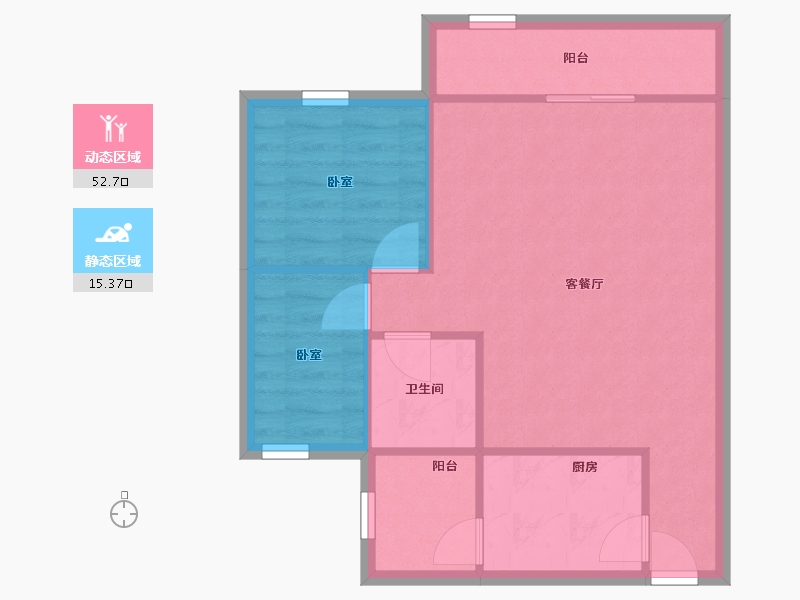 广东省-深圳市-豪业华庭-61.70-户型库-动静分区