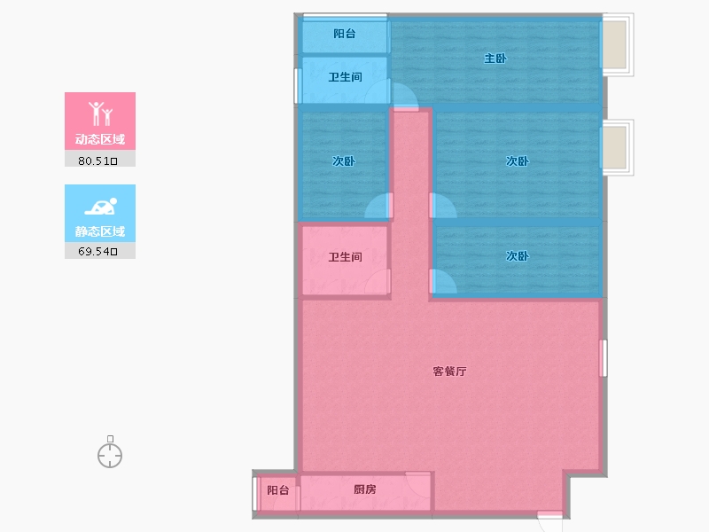 广东省-深圳市-东江豪苑-135.60-户型库-动静分区