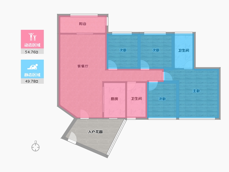 广东省-深圳市-联美新天地华府-103.58-户型库-动静分区