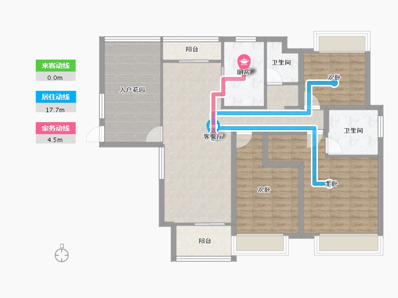 广东省-深圳市-岭下花园(公寓住宅)-105.93-户型库-动静线