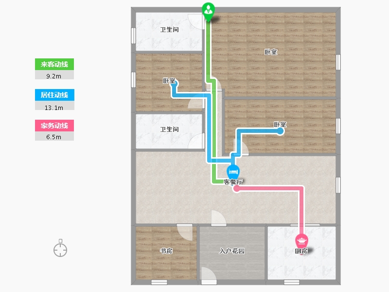 广东省-深圳市-裕盛华庭-133.52-户型库-动静线