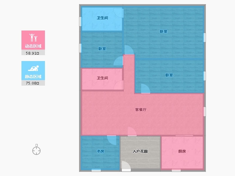 广东省-深圳市-裕盛华庭-133.52-户型库-动静分区