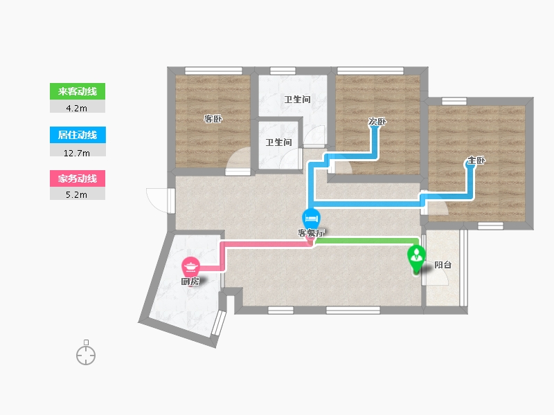 广东省-深圳市-万科红(四期)-68.80-户型库-动静线