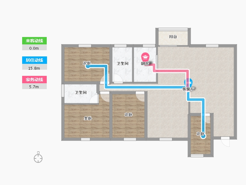 广东省-深圳市-雅景苑（二期）-111.01-户型库-动静线