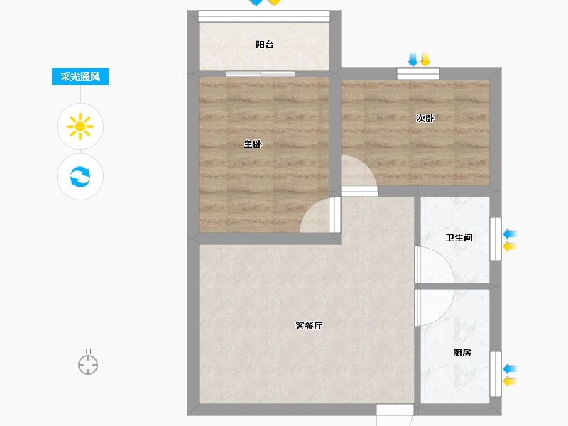 广东省-深圳市-新鹏苑-44.09-户型库-采光通风