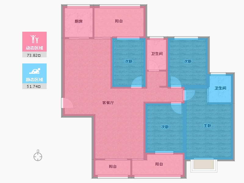 广东省-深圳市-保利上城-111.35-户型库-动静分区