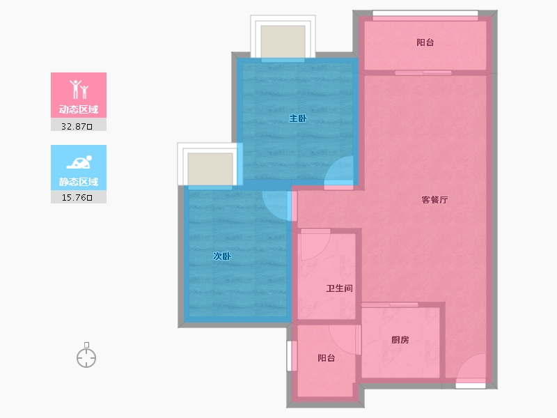 广东省-深圳市-城南雅筑-42.40-户型库-动静分区