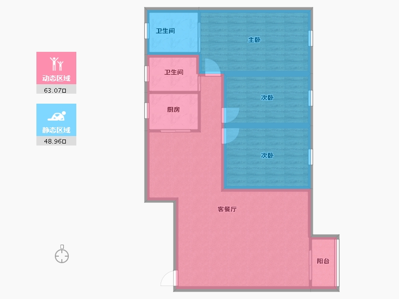 广东省-深圳市-新鹏苑-100.92-户型库-动静分区