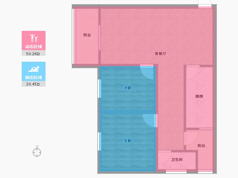 广东省-深圳市-领航里程花园-62.79-户型库-动静分区