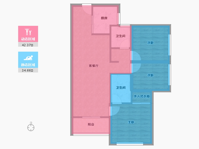 广东省-深圳市-融富花园-68.49-户型库-动静分区