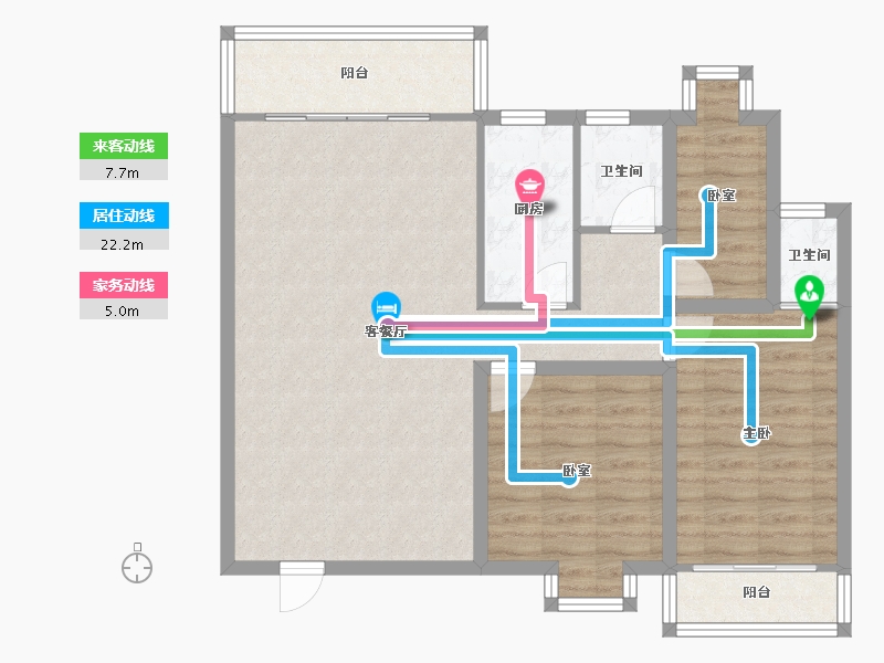 广东省-深圳市-世纪华庭-87.26-户型库-动静线