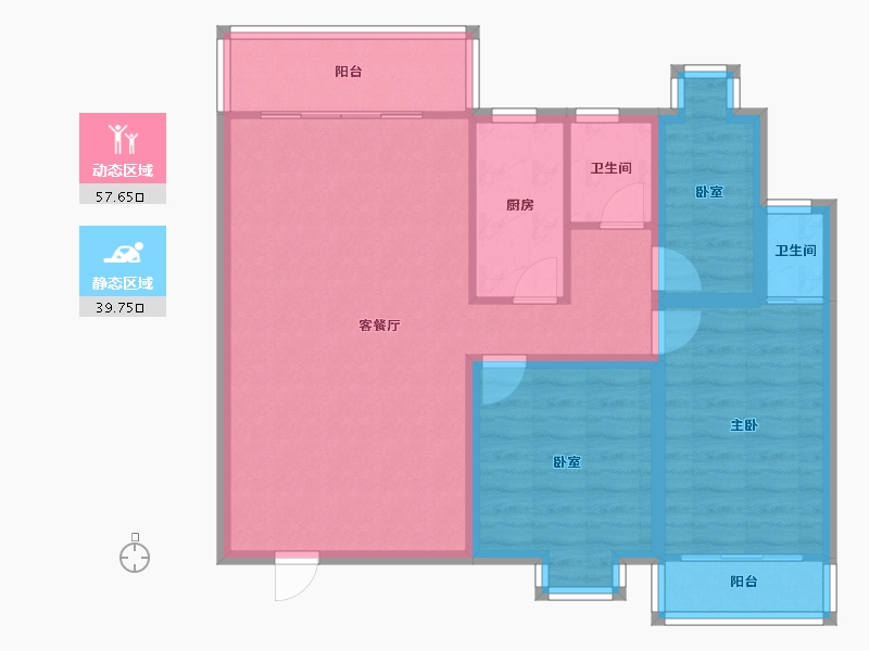 广东省-深圳市-世纪华庭-87.26-户型库-动静分区