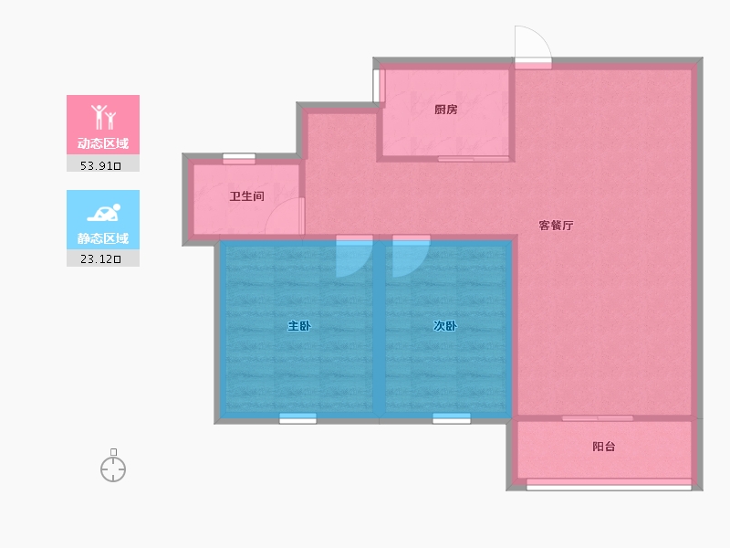 广东省-深圳市-桃源居14区（桃源居）-68.97-户型库-动静分区