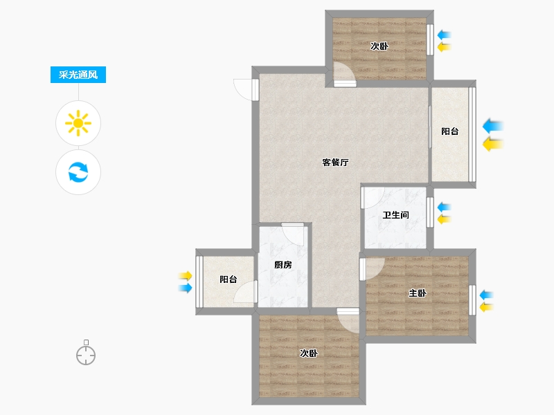 广东省-深圳市-桦润馨居-79.85-户型库-采光通风