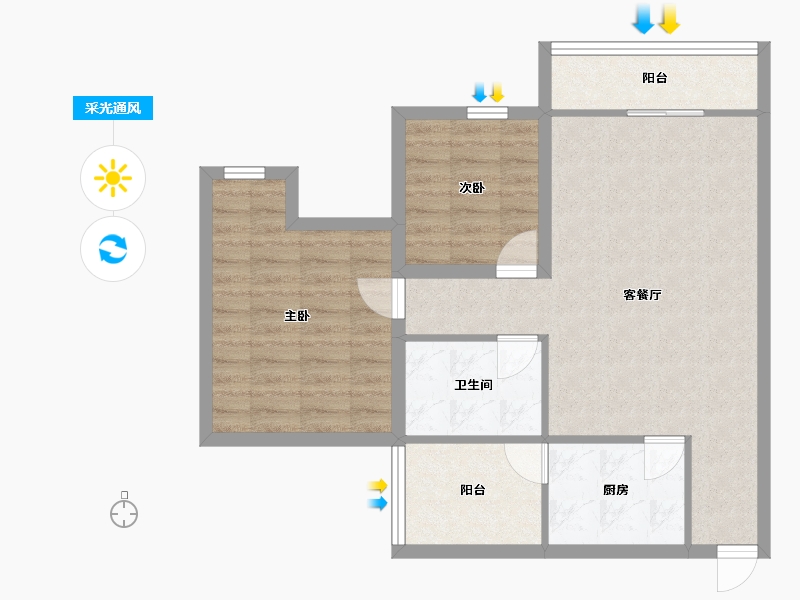 广东省-深圳市-雅庭苑-74.90-户型库-采光通风