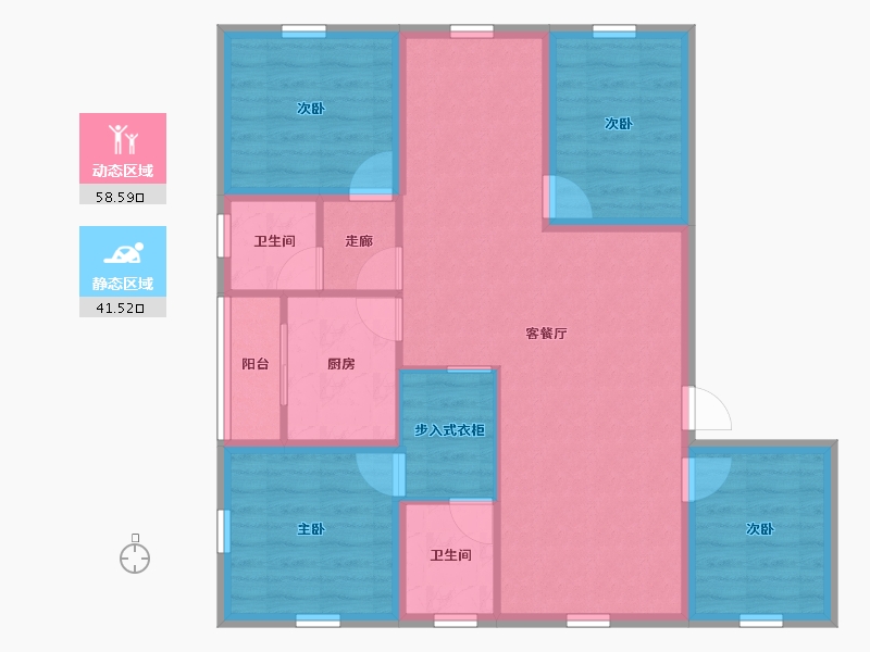 广东省-深圳市-紫薇花园-89.20-户型库-动静分区