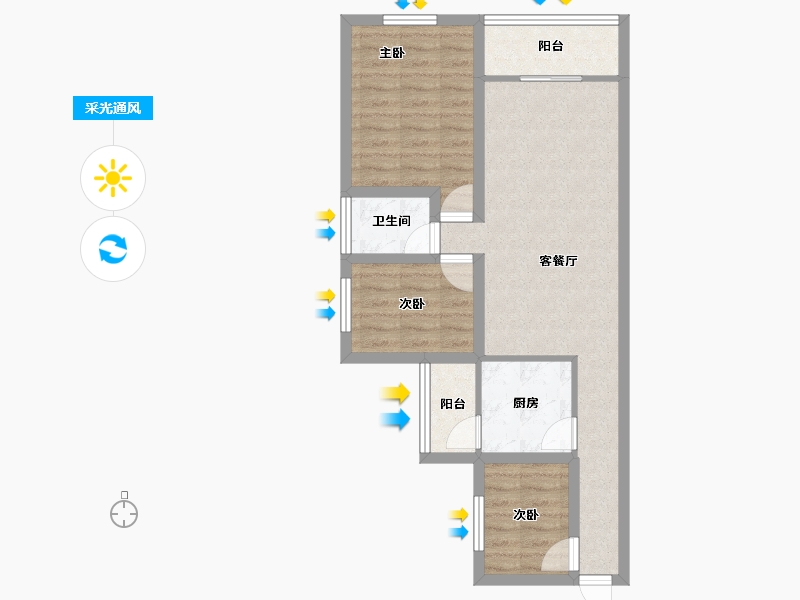 广东省-深圳市-金汐府小区-66.83-户型库-采光通风