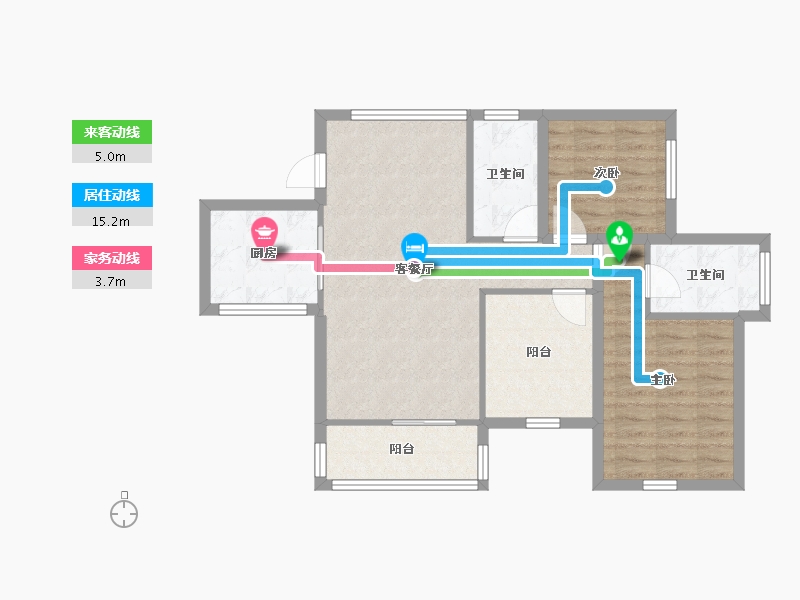 广东省-深圳市-香莎公馆-75.01-户型库-动静线