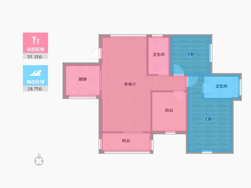 广东省-深圳市-香莎公馆-75.01-户型库-动静分区