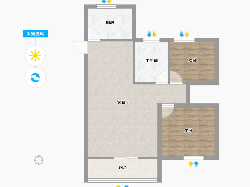 广东省-深圳市-富康苑-63.74-户型库-采光通风