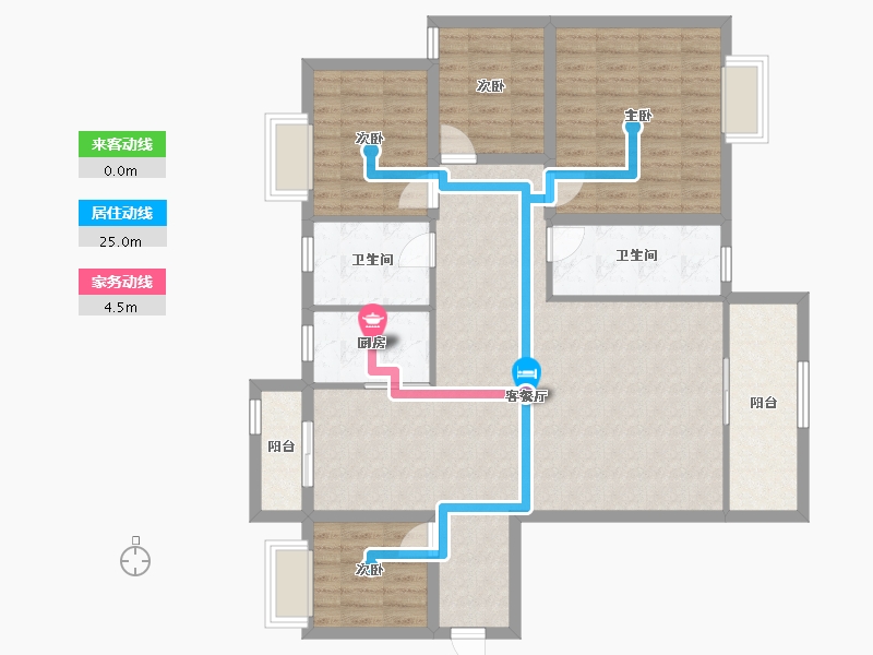 黑龙江省-鹤岗市-绿海湾-116.12-户型库-动静线