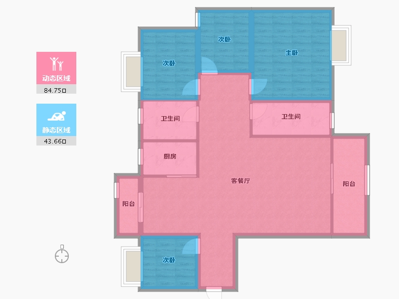 黑龙江省-鹤岗市-绿海湾-116.12-户型库-动静分区