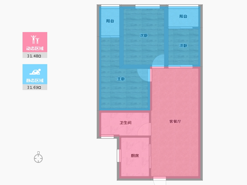 广东省-深圳市-流塘阳光-55.51-户型库-动静分区